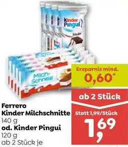 ADEG Kinder Milchschnitte od. Kinder Pingui Angebot