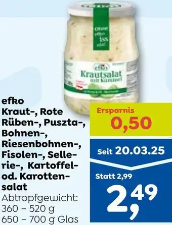 ADEG Kraut-, Rote Rüben-, Puszta-, Bohnen-, Riesenbohnen-, Fisolen-, Selle- rie-, Kartoffel- od. Karotten- salat Angebot