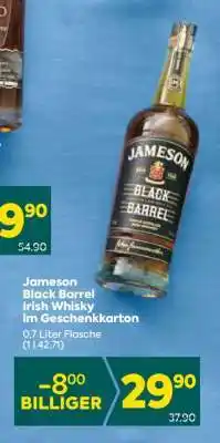 Billa Jameson Black Barrel Irish Whisky im Geschenkkarton Angebot