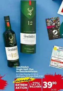 Billa Glenfiddich Single Malt 12yo im Geschenkkarton Angebot