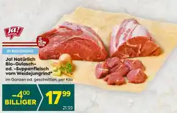 Billa Ja! Natürlich Bio-Gulasch- od. -Suppenfleisch vom Weidejungrind Angebot