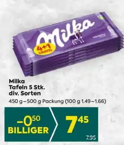 Billa Milka Tafeln 5 Stk. div. Sorten Angebot