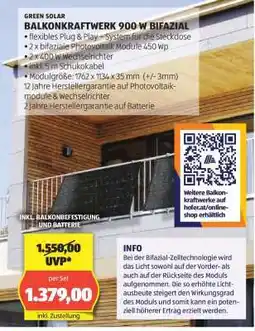 Hofer BALKONKRAFTWERK 900 W BIFAZIAL Angebot
