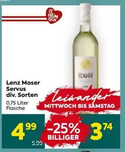 Billa Lenz Moser Servus div. Sorten Angebot