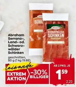 Billa Abraham Serrano-, Land- od. Schwarzwälder Schinken Angebot