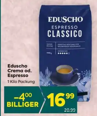 Billa Eduscho Crema od. Espresso Angebot