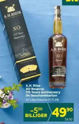 Billa A.H. Riise XO Reserve 175 Years Anniversary im Geschenkkarton Angebot