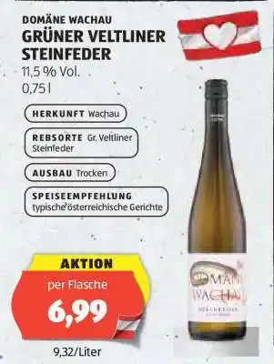Hofer Domäne Wachau Grüner Veltliner Steinfeder Angebot