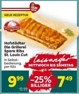 Billa Hofstädter Die Grillerei Spare Ribs St. Louis Cut Angebot