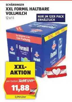 Hofer SCHÄRDINGER XXL FORMIL HALTBARE VOLLMILCH Angebot