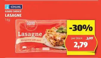 Hofer GOOD CHOICE LASAGNE Angebot