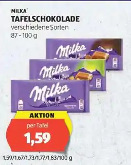 Hofer Milka Tafelschokolade Angebot