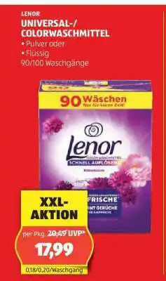 Hofer Lenor Universal-/Colorwaschmittel Angebot