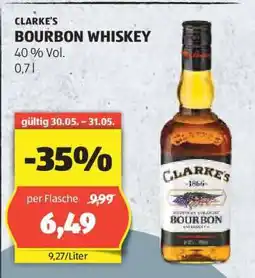 Hofer CLARKE'S BOURBON WHISKEY Angebot