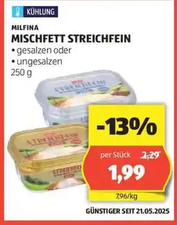 Hofer MILFINA MISCHFETT STREICHFEIN Angebot