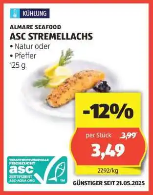 Hofer ALMARE SEAFOOD ASC STREMELLACHS Angebot