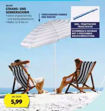Hofer BELAVI STRAND- UND SONNENSCHIRM Angebot