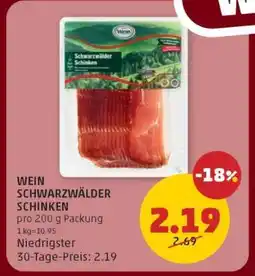 PENNY Wein Schwarzwälder Schinken Angebot