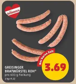 PENNY GREISINGER BRATWÜRSTEL ROH Angebot