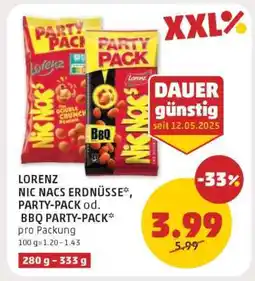 PENNY LORENZ NIC NACS ERDNÜSSE*, PARTY-PACK od. BBQ PARTY-PACK Angebot