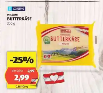 Hofer MILSANI BUTTERKÄSE Angebot