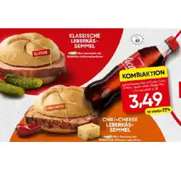 Spar Leberkässemmel & Coca-Cola, Fanta, Sprite oder Mezzo Mix 0,5 Liter SPAR Angebot