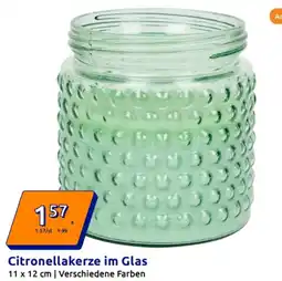 Action Citronellakerze im glas Angebot