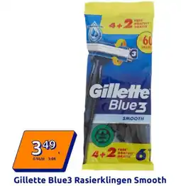 Action Gillette blue3 rasierklingen smooth Angebot