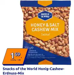 Action Snacks of the world honig cashew erdnuss mix Angebot