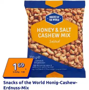 Action Snacks of the world honig cashew erdnuss mix Angebot