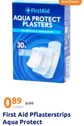 Action First aid pflasterstrips aqua protect Angebot