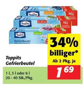 Nah&Frisch Toppits gefrierbeutel Angebot
