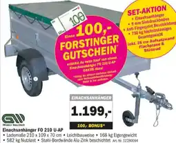 Forstinger Einachsanhänger fo 210 u-ap Angebot