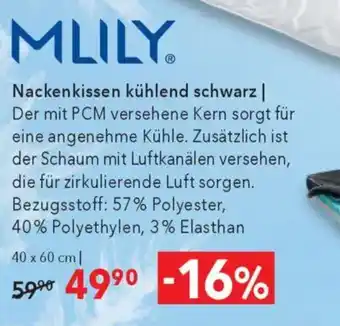 Matratzen Concord Nackenkissen kühlend schwarz Angebot