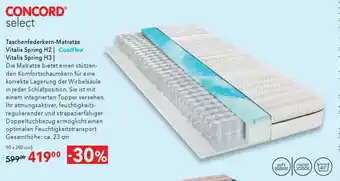 Matratzen Concord Taschenfederkern-matratze vitalis spring h2 Angebot