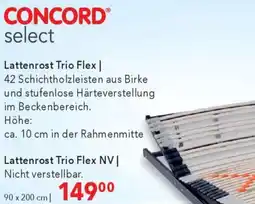 Matratzen Concord Lattenrost trio flex Angebot