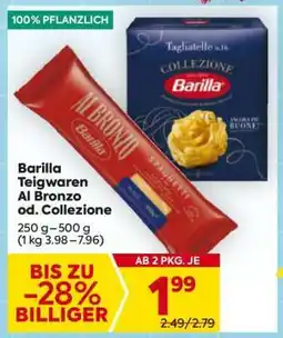 Billa Barilla Teigwaren Al Bronzo od. Collezione Angebot