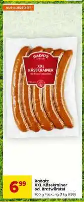 Billa Radatz XXL Käsekrainer od. Bratwürstel Angebot