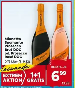 Billa Mionetto Spumante Prosecco Brut DOC od. Prosecco Rosé DOC Angebot