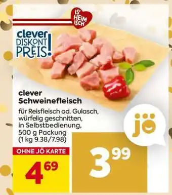 Billa clever Schweinefleisch Angebot