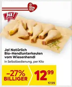 Billa Ja! Natürlich Bio-Hendlunterkeulen vom Wiesenhendl Angebot