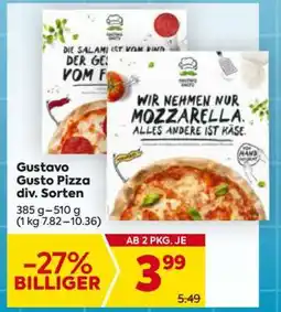 Billa Gustavo Gusto Pizza div. Sorten Angebot