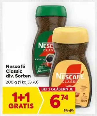 Billa Nescafé Classic div. Sorten Angebot