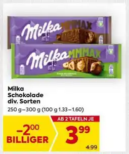 Billa Milka Schokolade div. Sorten Angebot