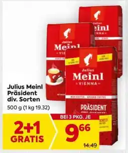 Billa Julius Meinl Präsident div. Sorten Angebot