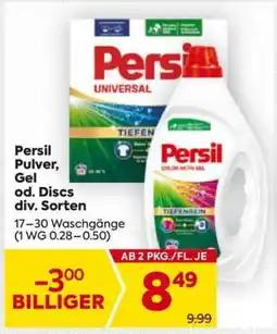 Billa Persil Pulver, Gel od. Discs div. Sorten Angebot