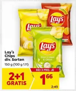 Billa Lay’s Chips div. Sorten Angebot