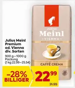 Billa Julius Meinl Premium od. Vienna div. Sorten Angebot