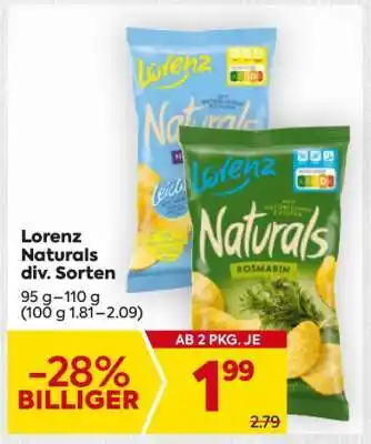 Billa Lorenz Naturals div. Sorten Angebot