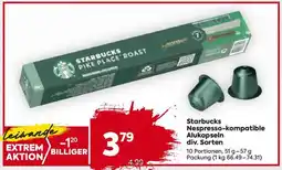 Billa Starbucks Nespresso-kompatible Alukapseln div. Sorten Angebot
